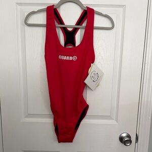 Guard Women's Red One Piece Swimsuit
